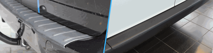 kunstof bumperplaten beschermen achter bumper bestelwagen tegen schade van laden en lossen