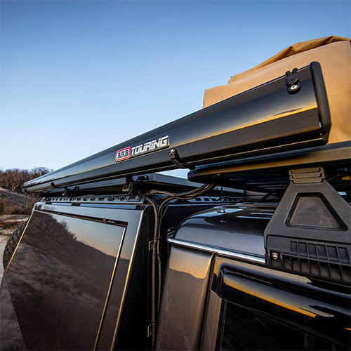[814412] Auvent Aluminium avec éclairage 2500mm Noir