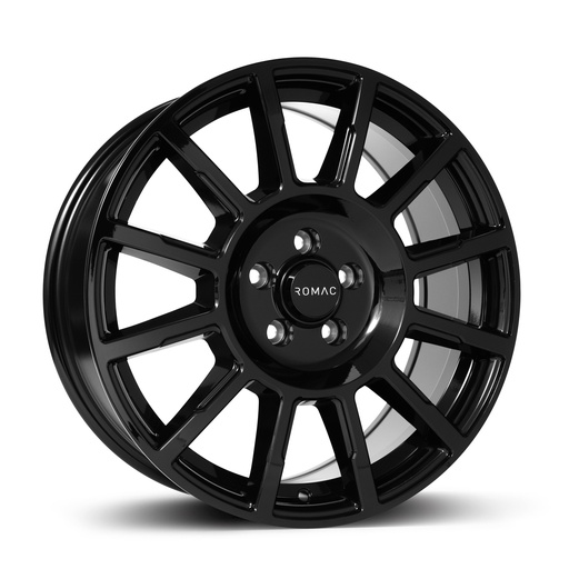 Jeu de jantes (4) Romac Stealth 18 pouces noir brillant Ford Transit 2014-2024